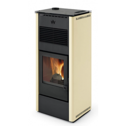 Soba pe peleti PHEBO Penelope, putere termică 12.7 kW, culoare ivory