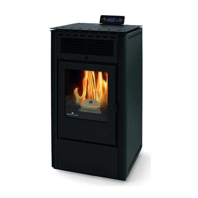 Soba pe peleti PHEBO Nike, putere termică 12.7 kW, culoare negru