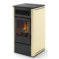 Soba pe peleti PHEBO Nike, putere termică 12.7 kW, culoare ivory