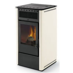 Soba pe peleti PHEBO Nike, putere termică 12.7 kW, culoare alb