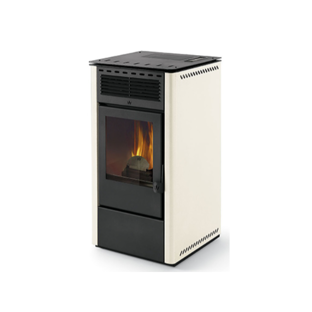 Soba pe peleti PHEBO Nike, putere termică 12.7 kW, culoare alb