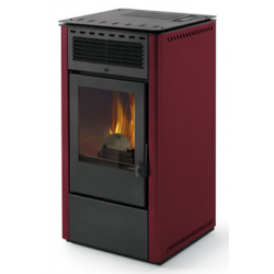 Soba pe peleti PHEBO Nike, putere termică 12.7 kW, culoare rosu