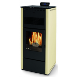 Soba pe peleti PHEBO Nike Maxi, putere termică 12.7 kW, culoare ivory