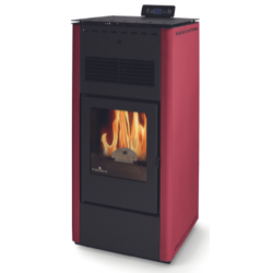 Soba pe peleti PHEBO Nike Maxi, putere termică 12.7 kW, culoare rosu