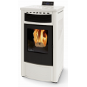 Soba pe peleti PHEBO Maia, putere termică 12.7 kW, culoare ceramica alb