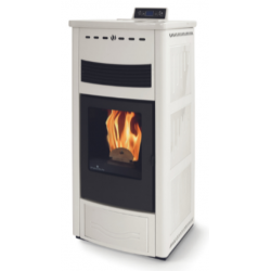 Soba pe peleti PHEBO Maia Maxi, putere termică 12.7 kW, culoare alb