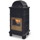 Soba pe peleti PHEBO Diana/P Cupola, putere termică 12.7 kW, culoare ceramica negru
