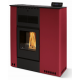 Soba pe peleti PHEBO Hera Maxi, putere termică 11.5 kW, culoare rosu