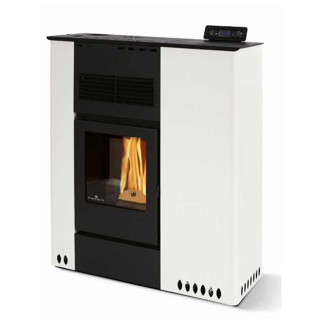 Soba pe peleti PHEBO Hera Maxi, putere termică 11.5 kW, culoare alb