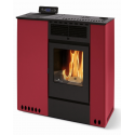 Soba pe peleti PHEBO Hera 12 Reverse, putere termică 11.5 kW, culoare rosu