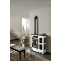 Soba pe peleti PHEBO Iris 12, putere termică 11.5 kW, culoare alb-negru