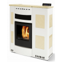 Soba pe peleti PHEBO Iris Maxi 12, putere termică 11.5 kW, culoare alb-fildes