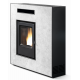 Soba pe peleti PHEBO Muza, putere termică 11.8 kW, culoare calcar gri deschis