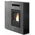 Soba pe peleti PHEBO Muza Reverse, putere termică 11.8 kW, culoare calcar gri inchis
