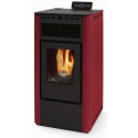 Soba pe peleti PHEBO Aurora, putere termică 9.1 kW, culoare rosu