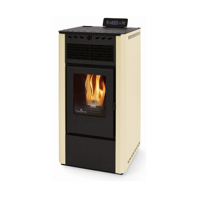 Soba pe peleti PHEBO Aurora, putere termică 9.1 kW, culoare ivory