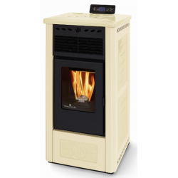 Soba pe peleti PHEBO Phoebe, putere termică 9.1 kW, culoare ivory