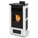 Soba pe peleti PHEBO Gea, putere termică 9.1 kW, culoare alb-negru