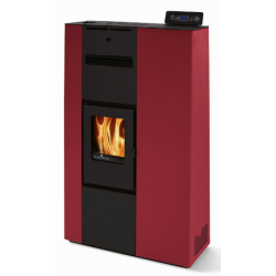 Soba pe peleti PHEBO Phoenix 9, putere termică 8.6 kW, culoare rosu
