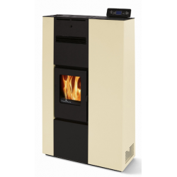 Soba pe peleti PHEBO Phoenix 9, putere termică 8.6 kW, culoare ivory