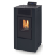 Soba pe peleti PHEBO Clio Eco, putere termică 6.2 kW, culoare negru