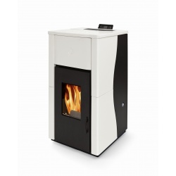 Termosoba pe peleti PHEBO Europa, putere termică 22.39 kW, culoare alb