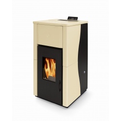 Termosoba pe peleti PHEBO Europa, putere termică 22.39 kW, culoare ivory