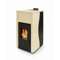 Termosoba pe peleti PHEBO Europa, putere termică 22.39 kW, culoare ivory