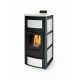 Termosoba pe peleti PHEBO Andromeda 18, putere termică 18.2 kW, culoare negru-alb