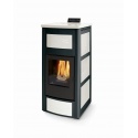 Termosoba pe peleti PHEBO Andromeda 18, putere termică 18.2 kW, culoare negru-alb