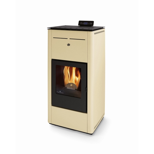 Termosoba pe peleti PHEBO Calliope 18, putere termică 18.2 kW, culoare fildes