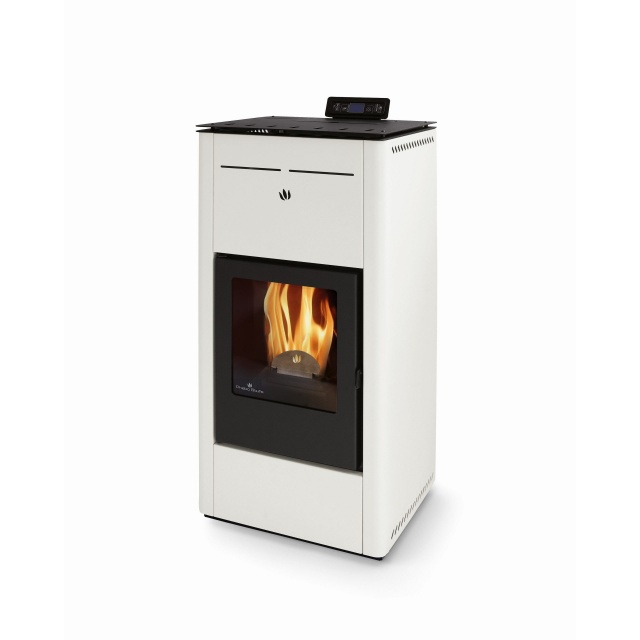 Termosoba pe peleti PHEBO Calliope 18, putere termică 18.2 kW, culoare alb