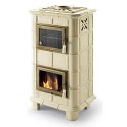 Soba pe lemn cu cuptor PHEBO Demetra, putere termică 11.8 kW, culoare fildes