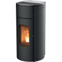 Soba pe peleti RED HEATING Kunal XUP!, putere termică 8.20 kW, culoare negru metalic
