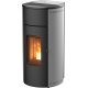 Soba pe peleti RED HEATING Kunal XUP!, putere termică 8.20 kW, culoare gri metalic