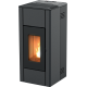 Soba pe peleti RED HEATING Ren, putere termică 6.30 kW, culoare negru metalic
