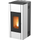 Soba pe peleti RED HEATING Ren XUP!, putere termică 8.20 kW, culoare alb metalic