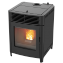 Soba pe peleti RED HEATING EDEL XUP!, putere termică 8.0 kW, culoare negru