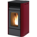 Soba pe peleti RED HEATING Camelia, putere termică 8.0 kW, culoare rosu metalic