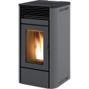 Soba pe peleti RED HEATING Camelia, putere termică 8.0 kW, culoare gri metalic