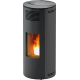 Soba pe peleti RED HEATING Minta, putere termică 8.10 kW, culoare negru metalic