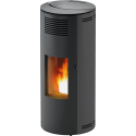 Soba pe peleti RED HEATING Minta, putere termică 8.10 kW, culoare negru metalic