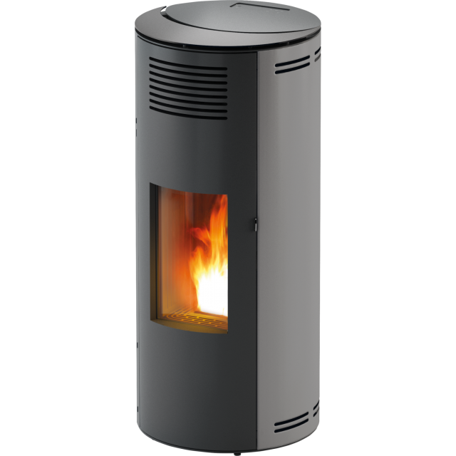 Soba pe peleti RED HEATING Minta, putere termică 8.10 kW, culoare gri metalic