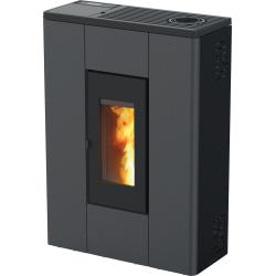 Soba pe peleti RED HEATING Melissa , putere termică 7.10 kW, culoare negru metalic