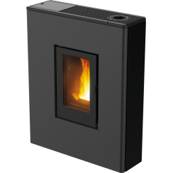 Soba pe peleti RED HEATING Hoya, putere termică 7.80 kW, culoare negru metalic