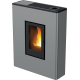 Soba pe peleti RED HEATING Hoya, putere termică 7.80 kW, culoare gri metalic