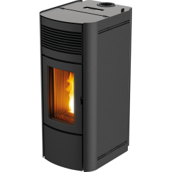 Soba pe peleti RED HEATING Aster, putere termică 10.00 kW, culoare negru metalic