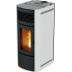 Soba pe peleti RED HEATING Aster, putere termică 10.00 kW, culoare alb metalic