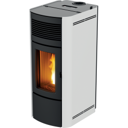 Soba pe peleti RED HEATING Aster, putere termică 10.00 kW, culoare alb metalic