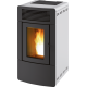 Soba pe peleti RED HEATING Malva, putere termică 10.00 kW, culoare alb metalic